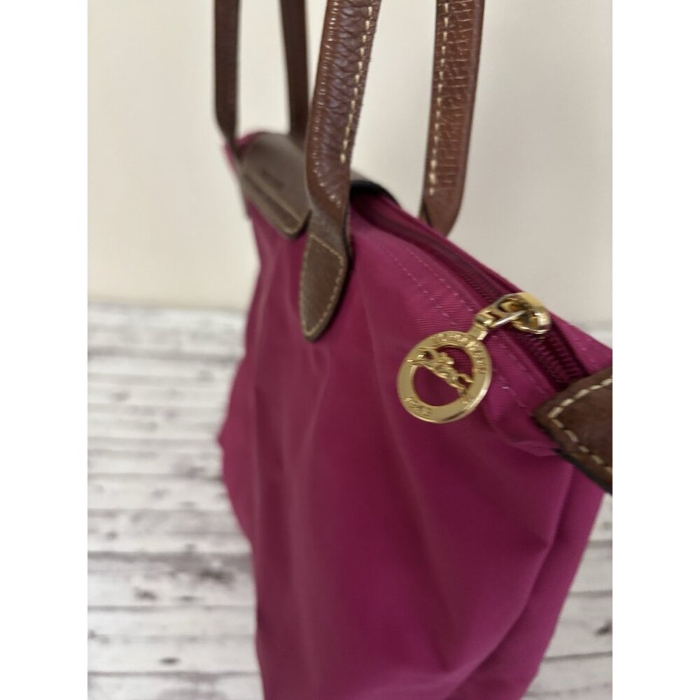 Longchamp Pink Raspberry Handbag Le Pliage Tote Bag Small - Picture 4 of 16